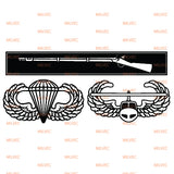 Expert Infantry Badge (EIB) Airborne and Air Assault Vinyl Decal