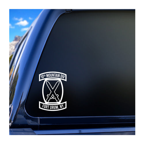 10th Mountain Div Vinyl Decal