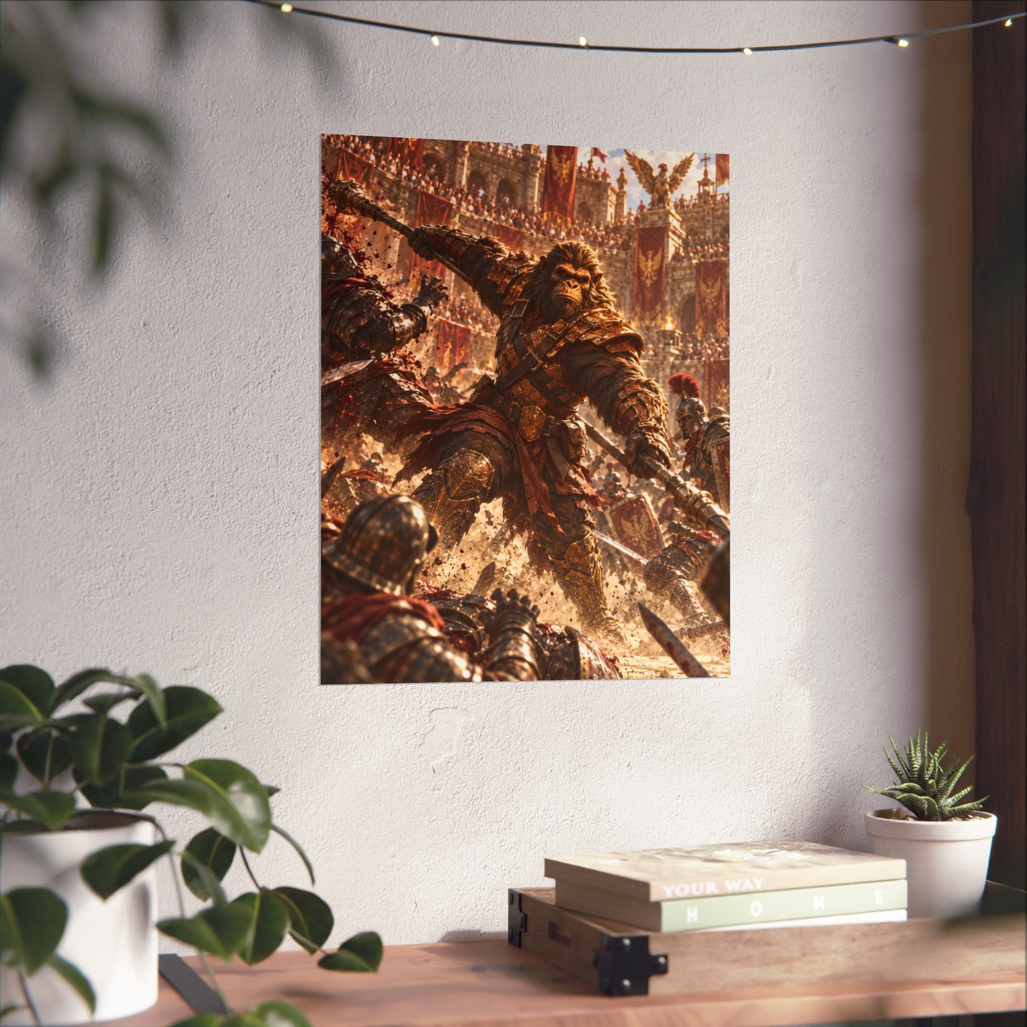 Matte Vertical Poster — Sergeant Ironfur Combat Art