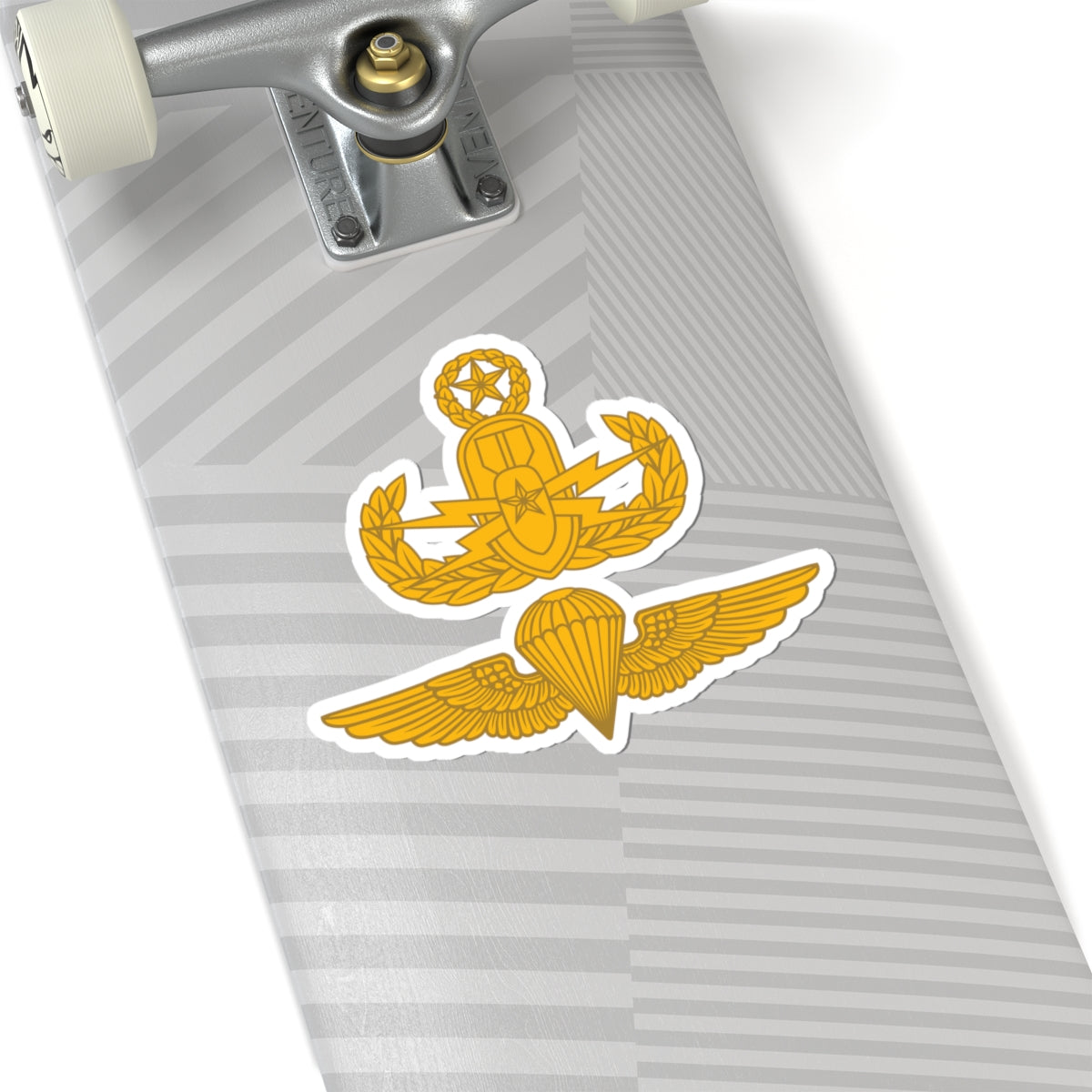 Gold EOD Master and Parachutist kiss-cut sticker, 6″ × 6″