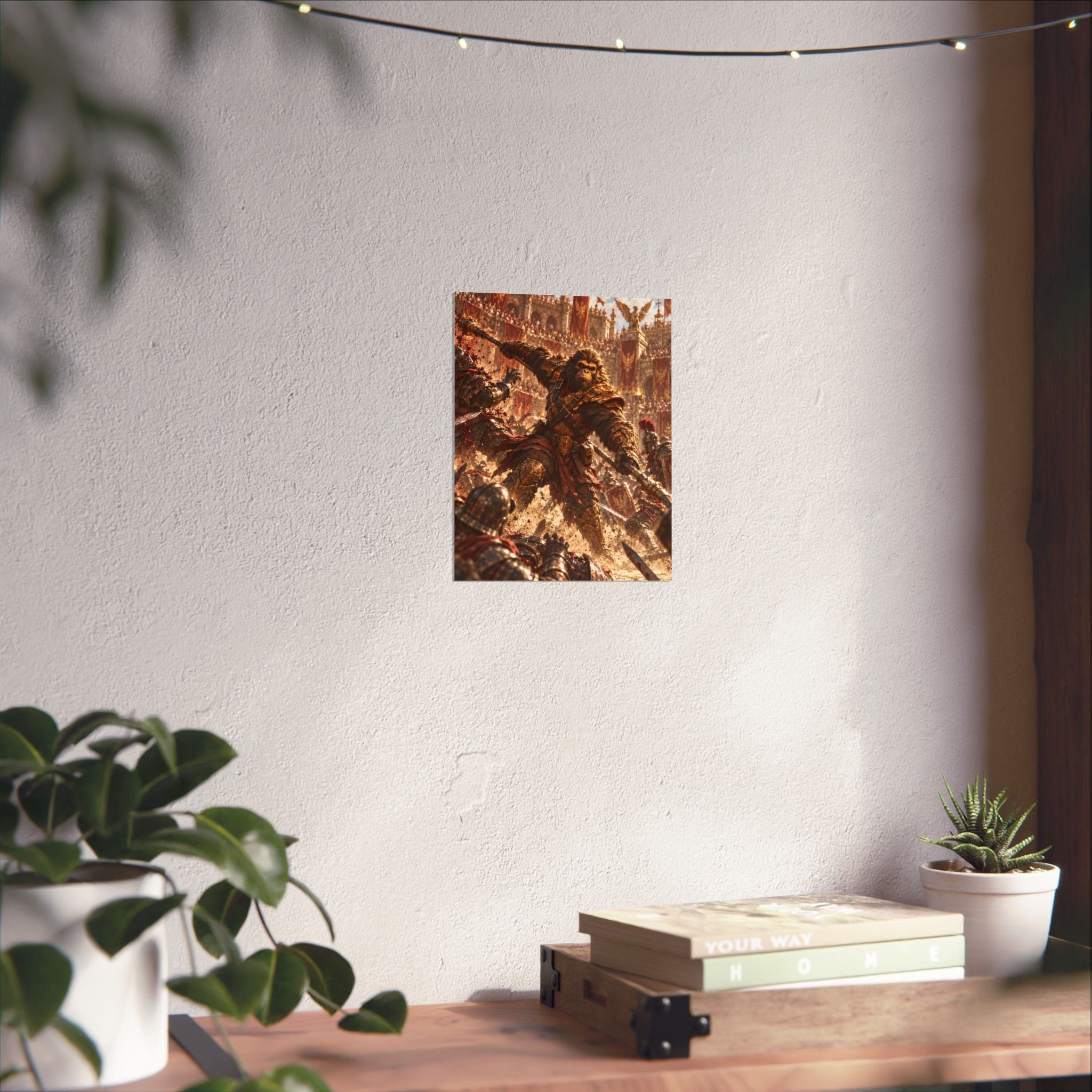 Matte Vertical Poster — Sergeant Ironfur Combat Art