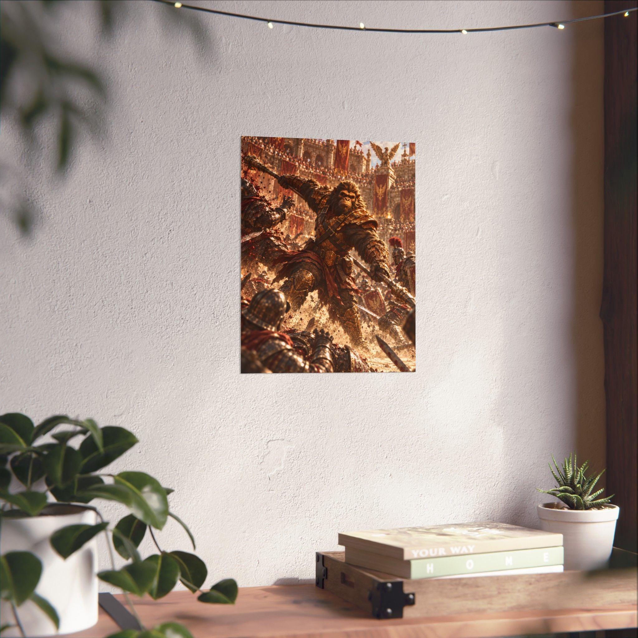 Matte Vertical Poster — Sergeant Ironfur Combat Art