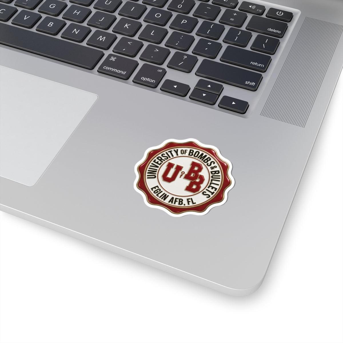 University of Bombs & Bullets Eglin Sticker — Kiss-Cut