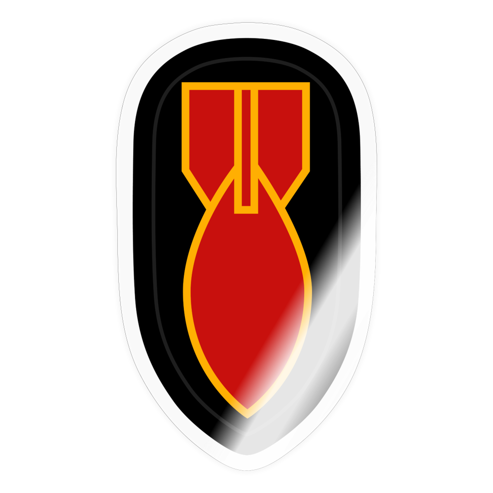 WWII Bomb Disposal Sticker - transparent glossy