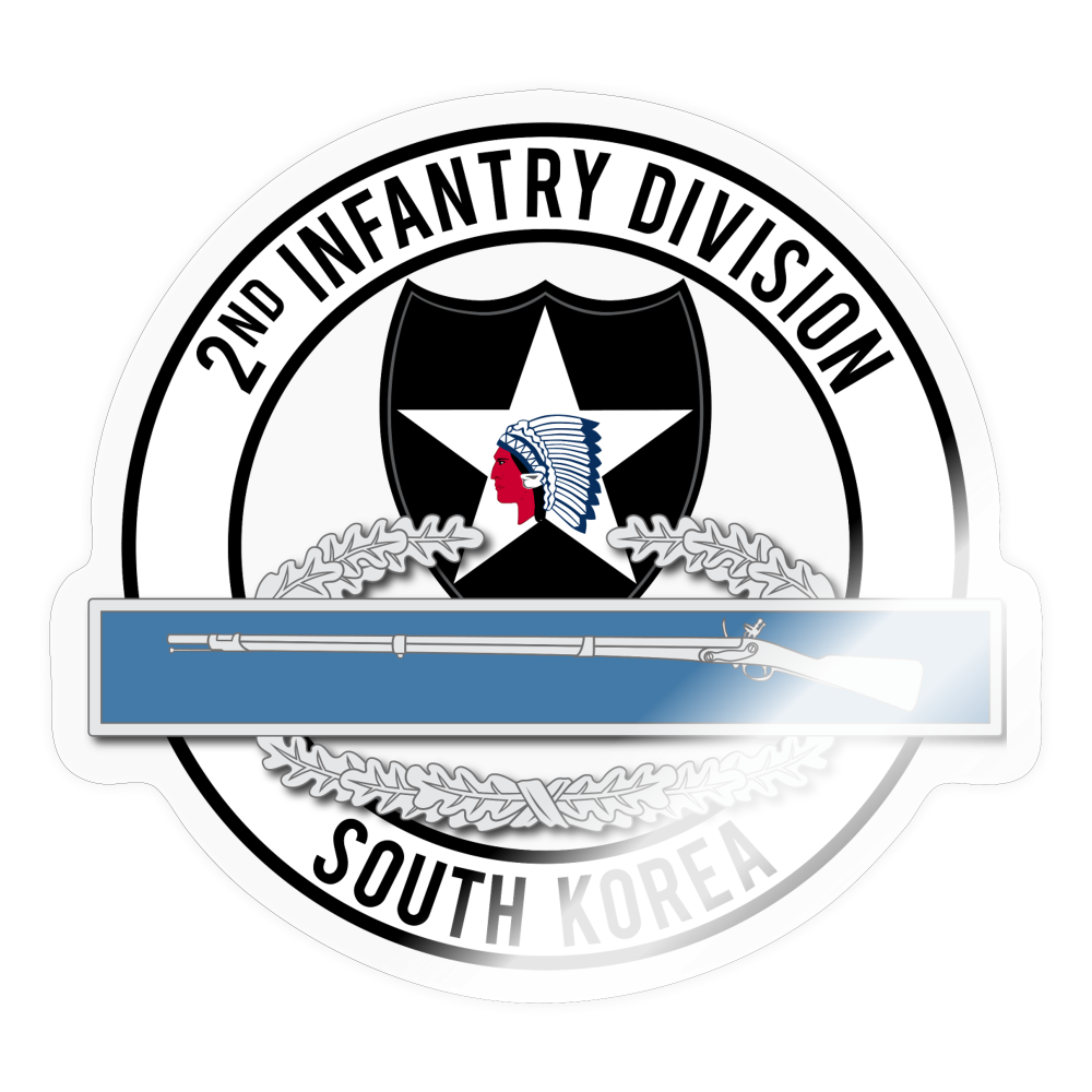 2nd Infantry Combat Infantry Badge CIB Sticker - transparent glossy