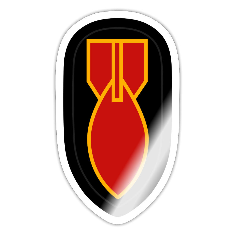 WWII Bomb Disposal Sticker - white glossy