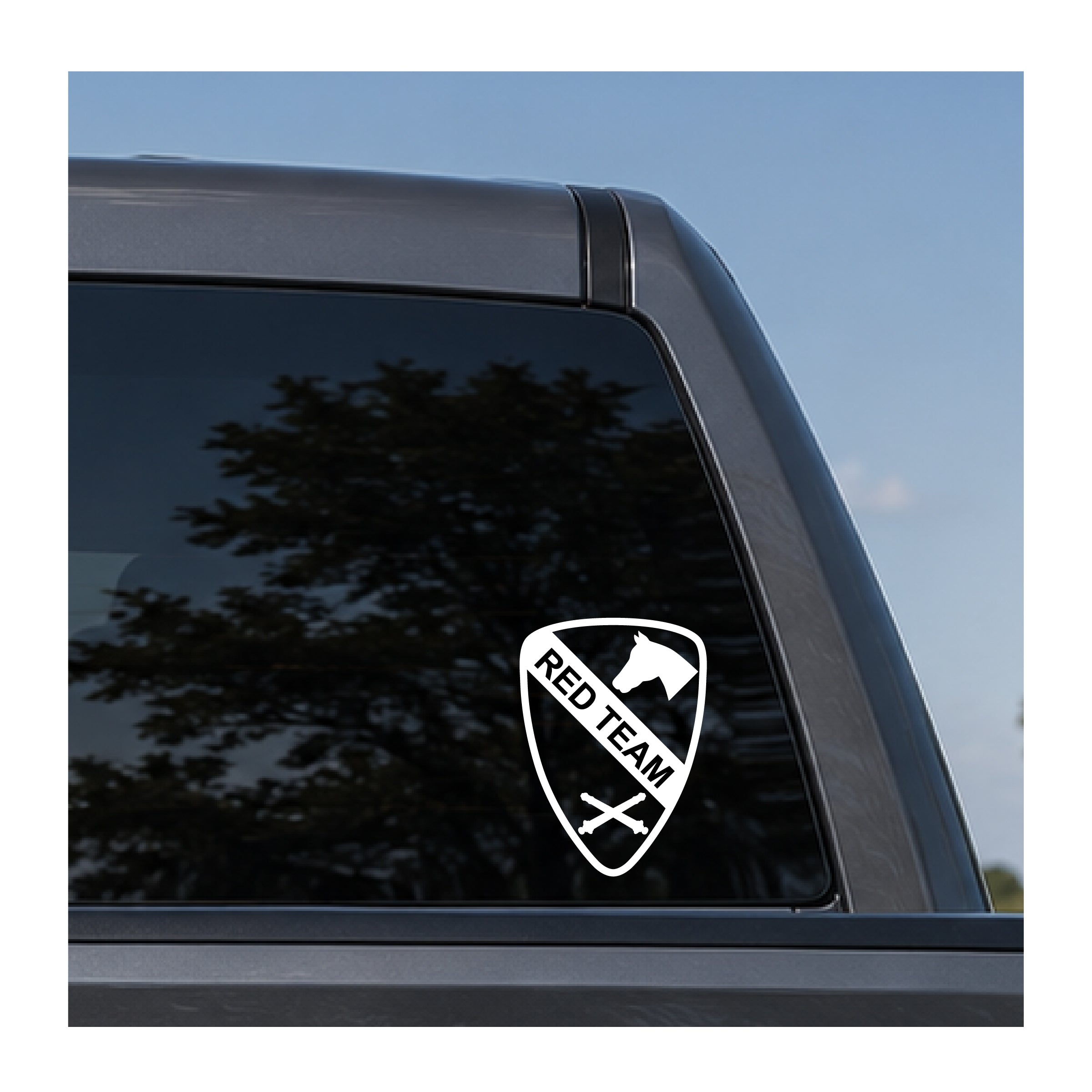 1st Cavalry Red Team vinyl decal