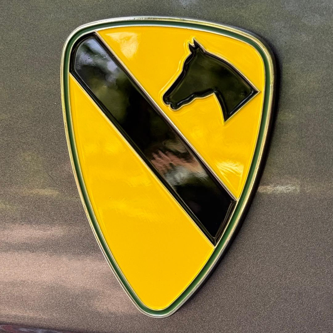 1st Cavalry auto medallion with adhesive