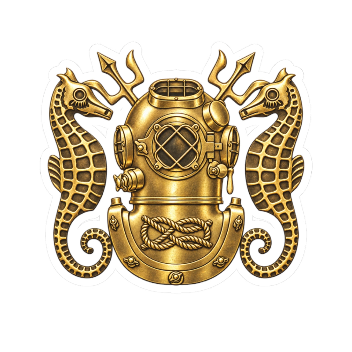 Navy Diving Officer Sticker — Kiss-Cut