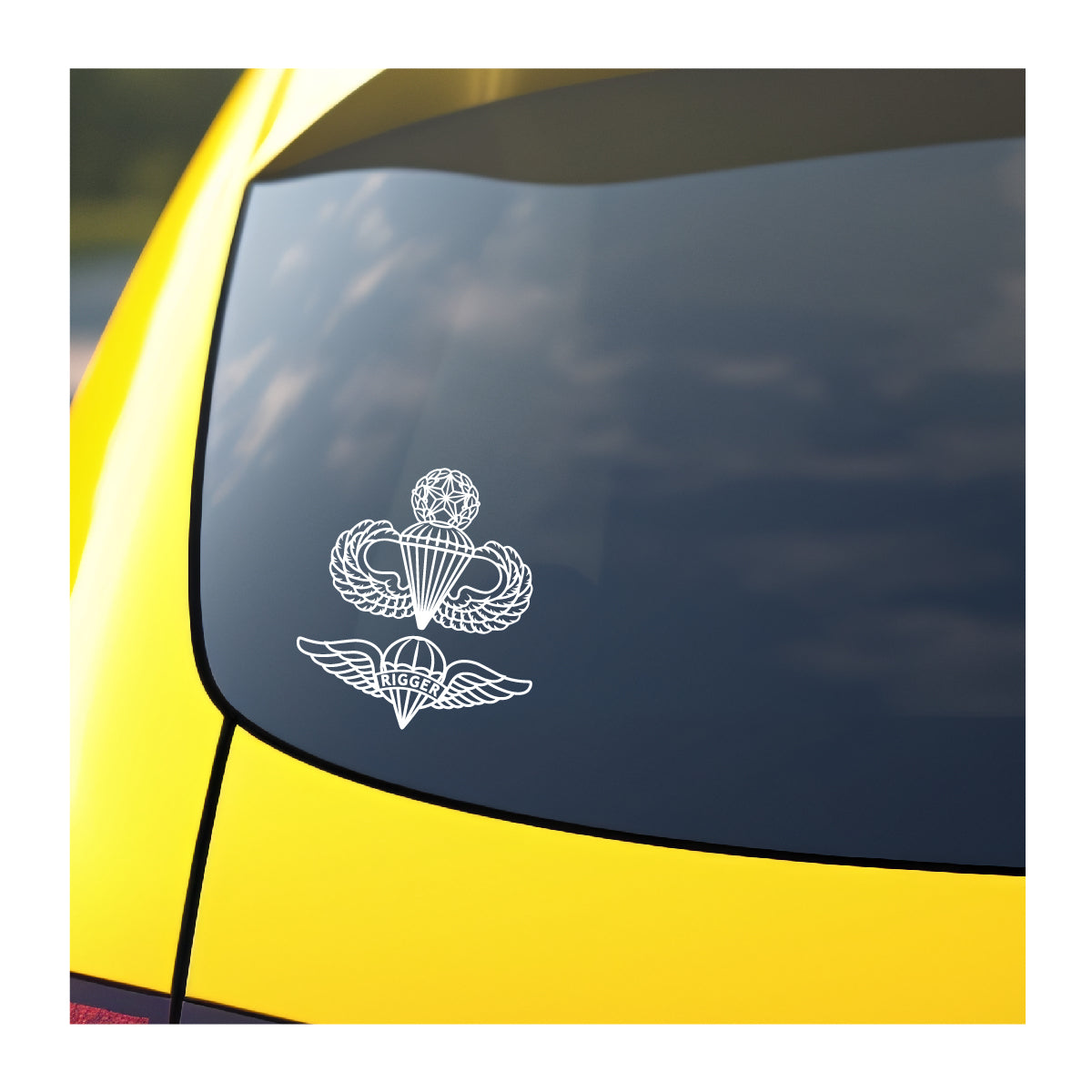 Airborne Master and Rigger Badges Vinyl Decal