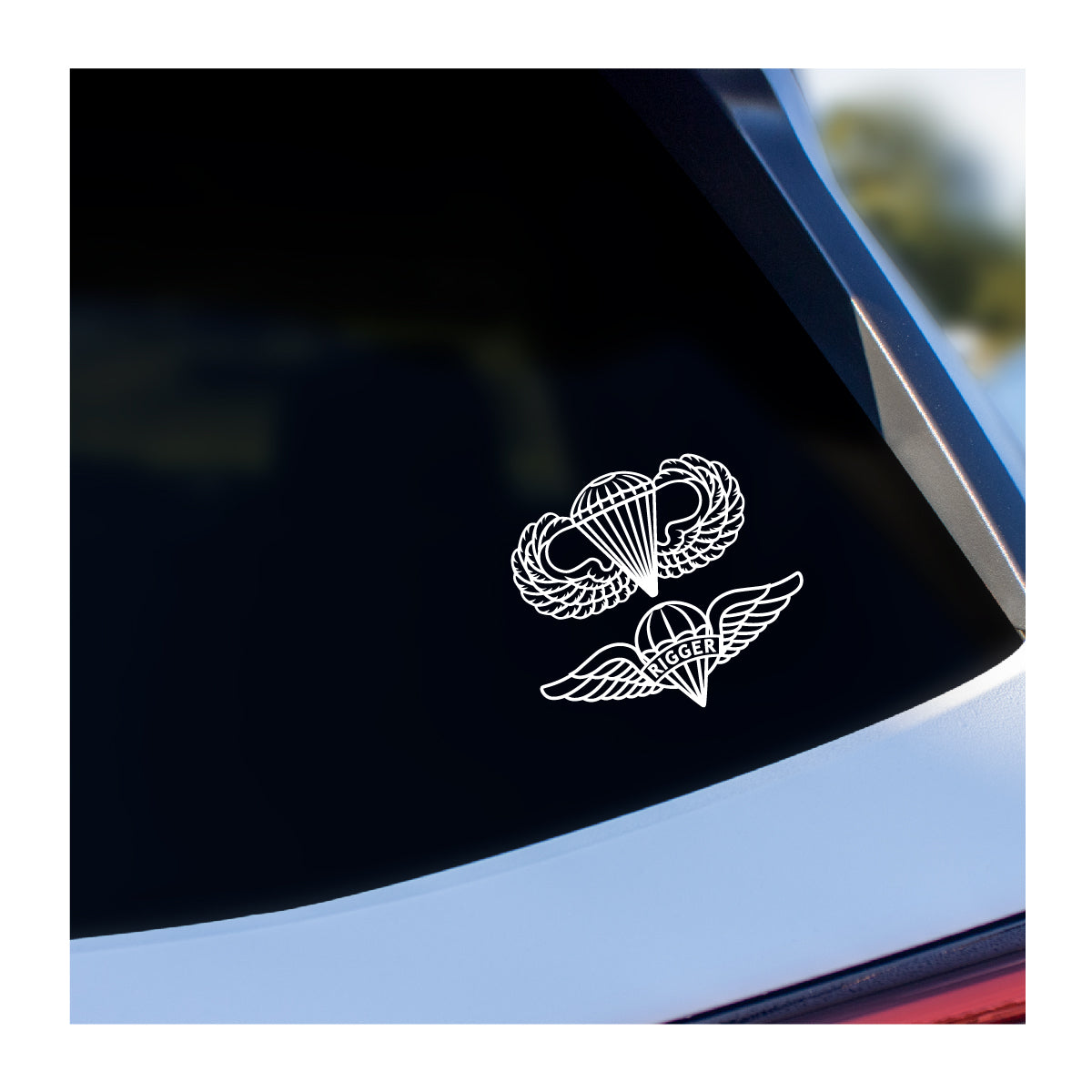 Airborne and Rigger Badges Vinyl Decal