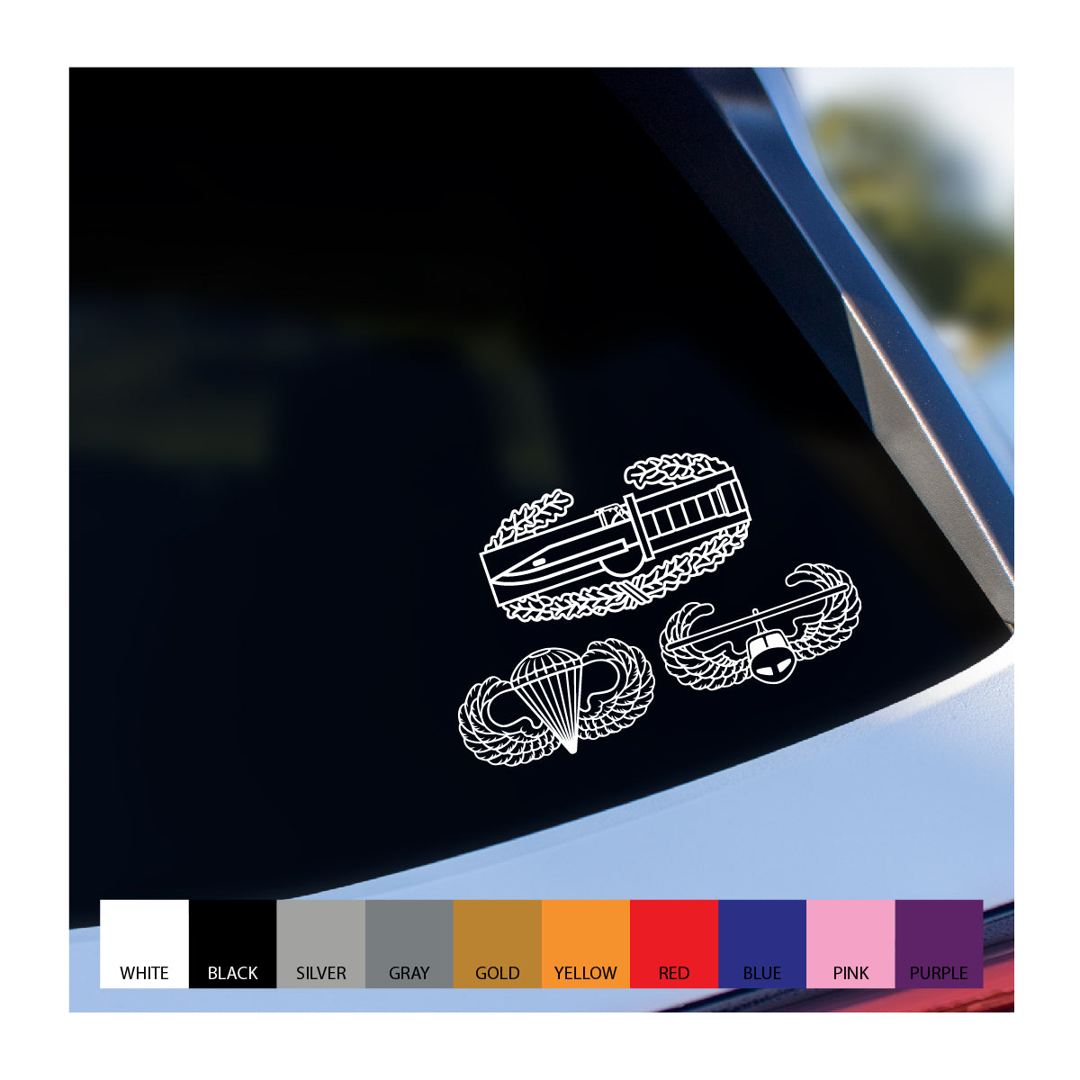 Combat Action Badge (CAB) Airborne Air Assault Vinyl Decal