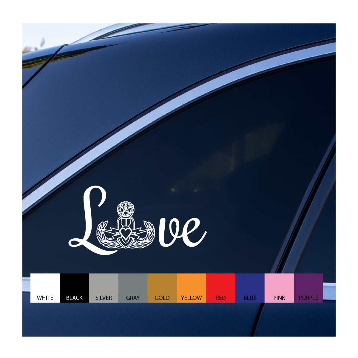 EOD Love vinyl decal