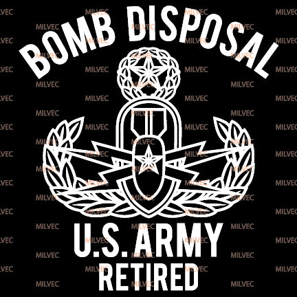 EOD Master Bomb Disposal Retired Viny Decal