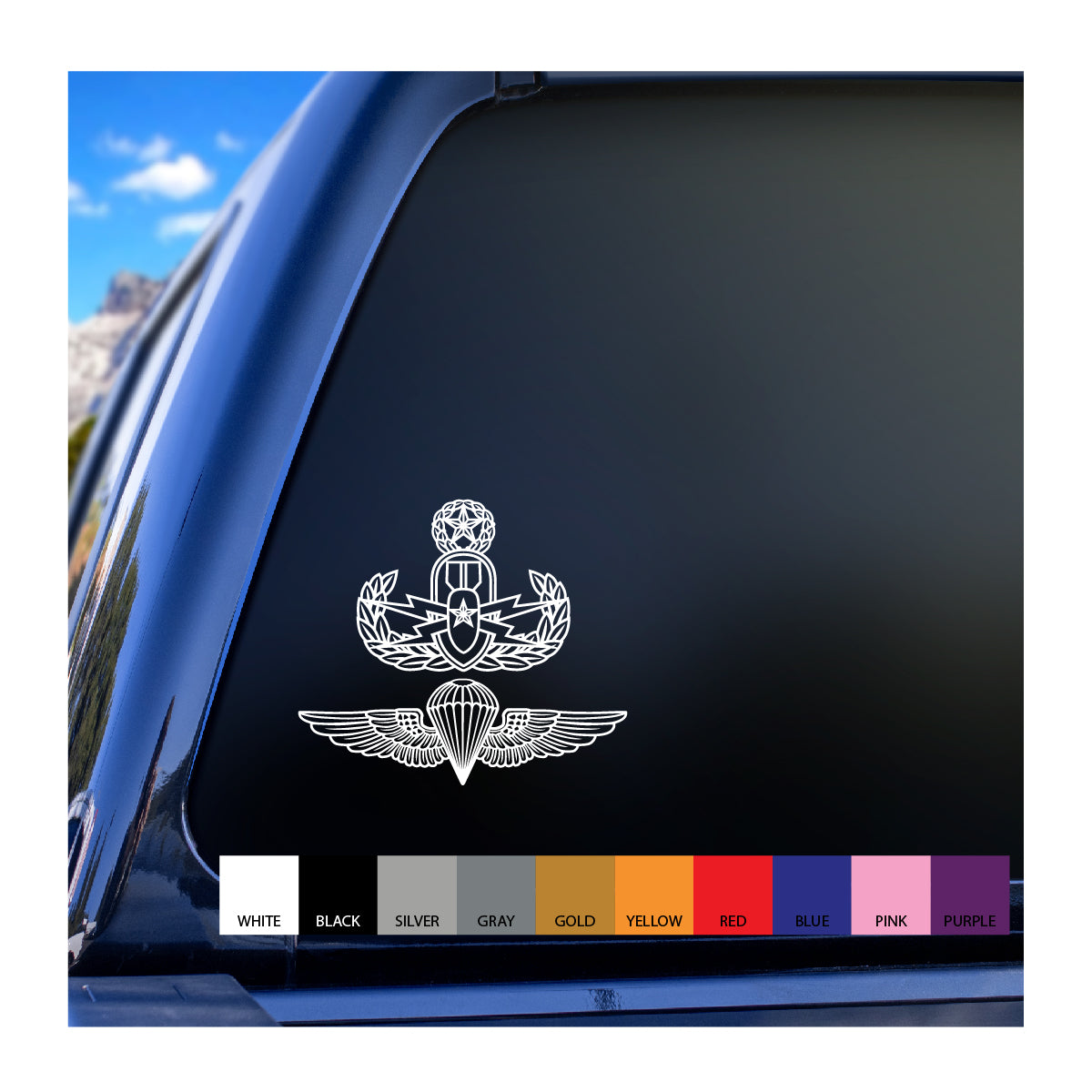 EOD Master and Parachutist Combo Vinyl Decal