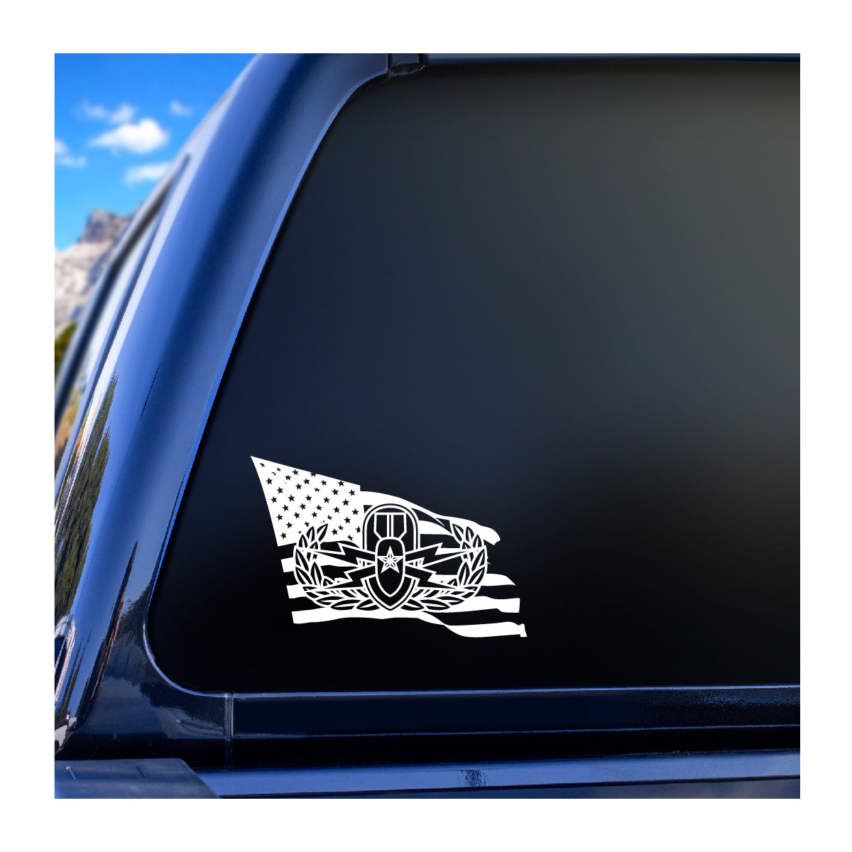 EOD Senior and Flag Vinyl Decal