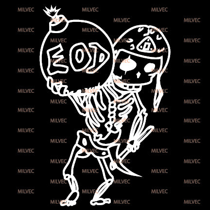 EOD Skeleton Vinyl Decal