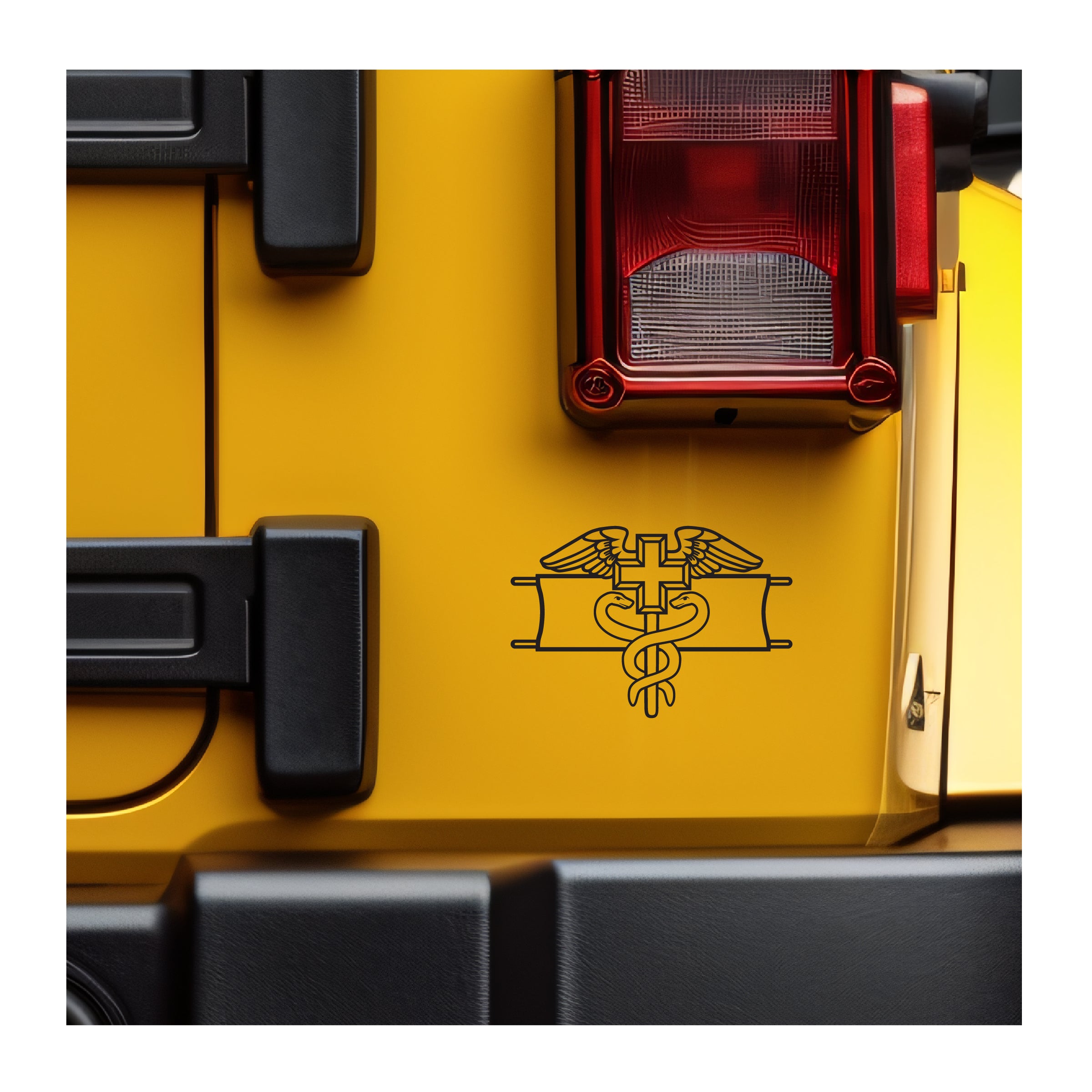 Expert Field Medical Badge EFMB in black cutout vinyl.