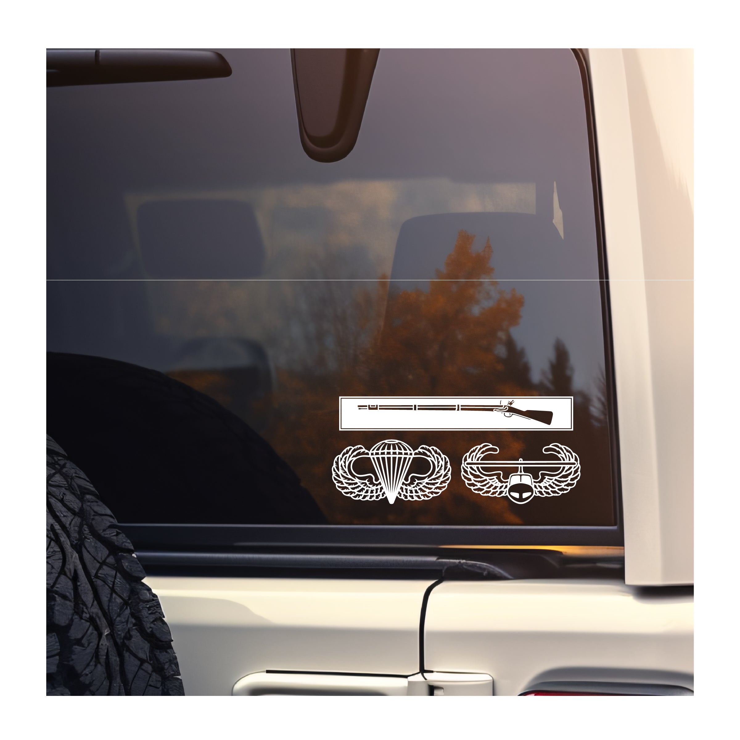 Expert Infantry Badge EIB Airborne Air Assault badge Decal