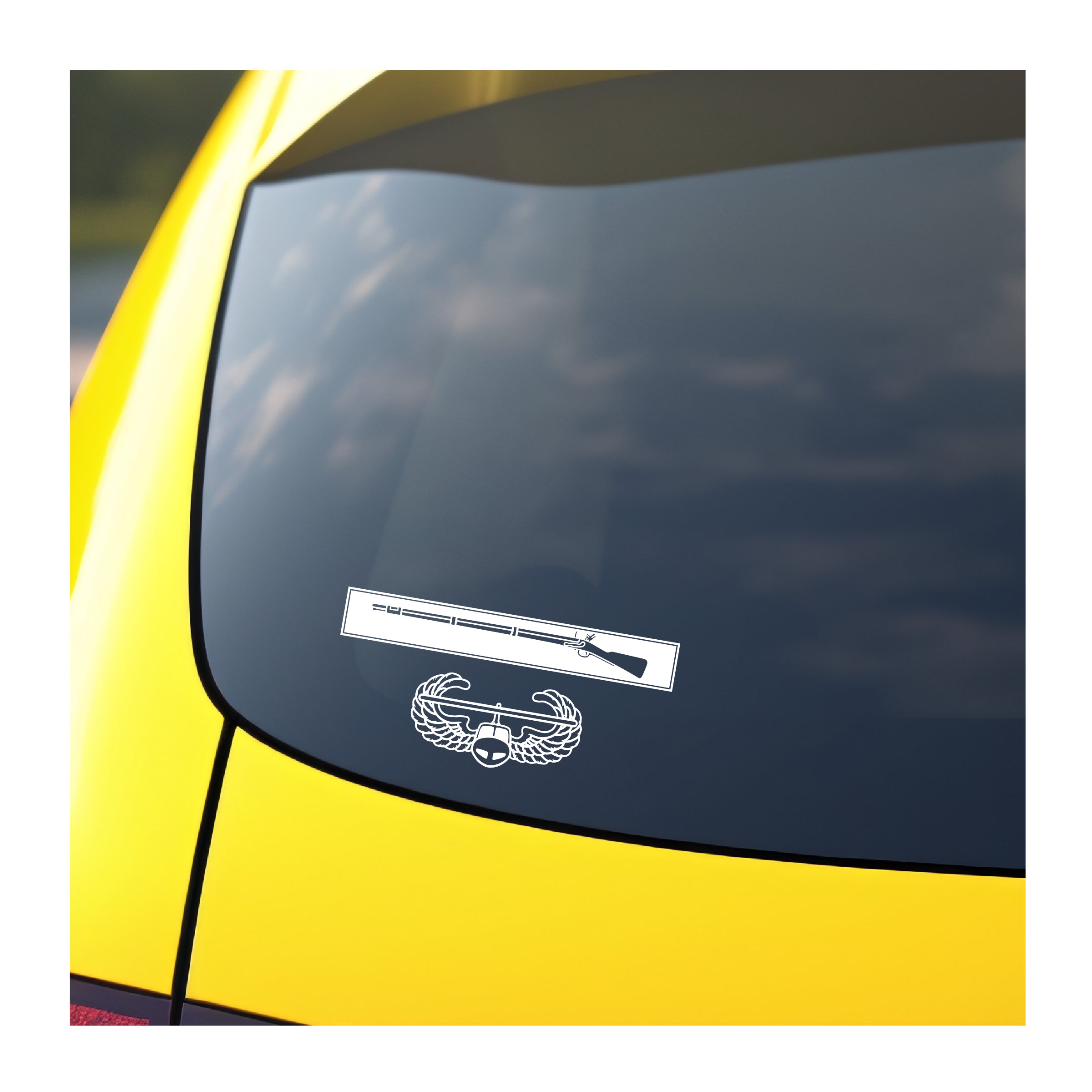 Expert Infantry Badge EIB and Air Assault badge Decal