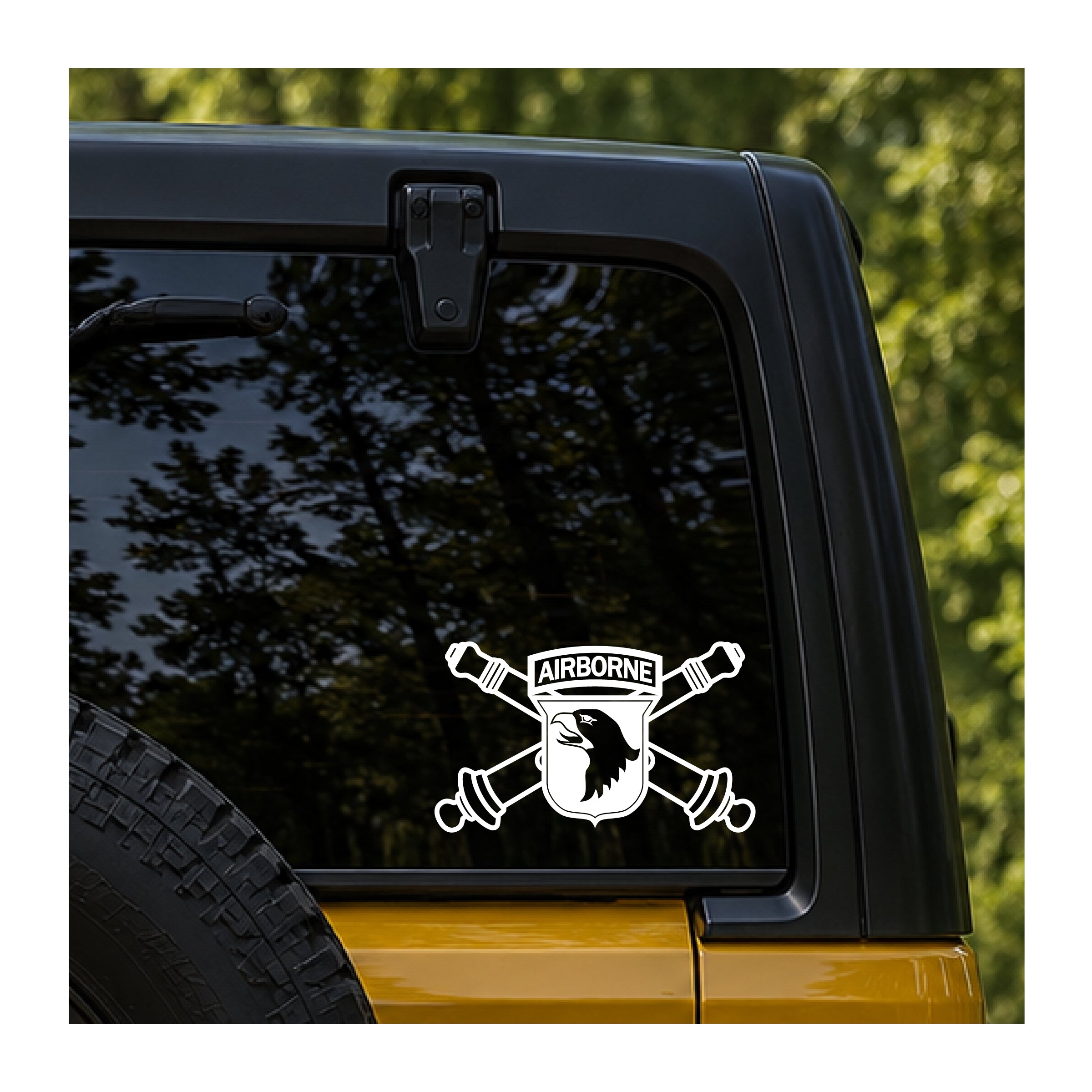 101st Airborne Field Artillery Crossed Cannons vinyl decal