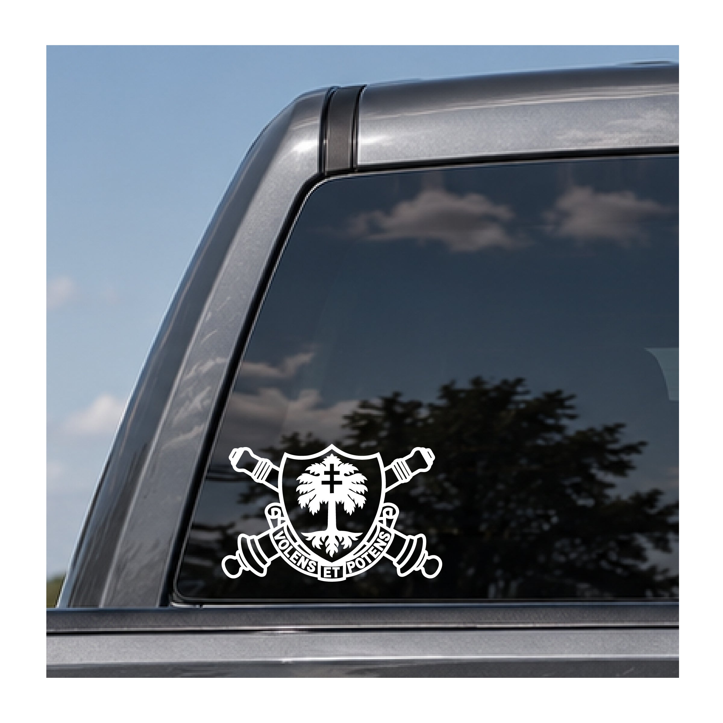 320th Field Artillery Crossed Cannons insignia vinyl decal