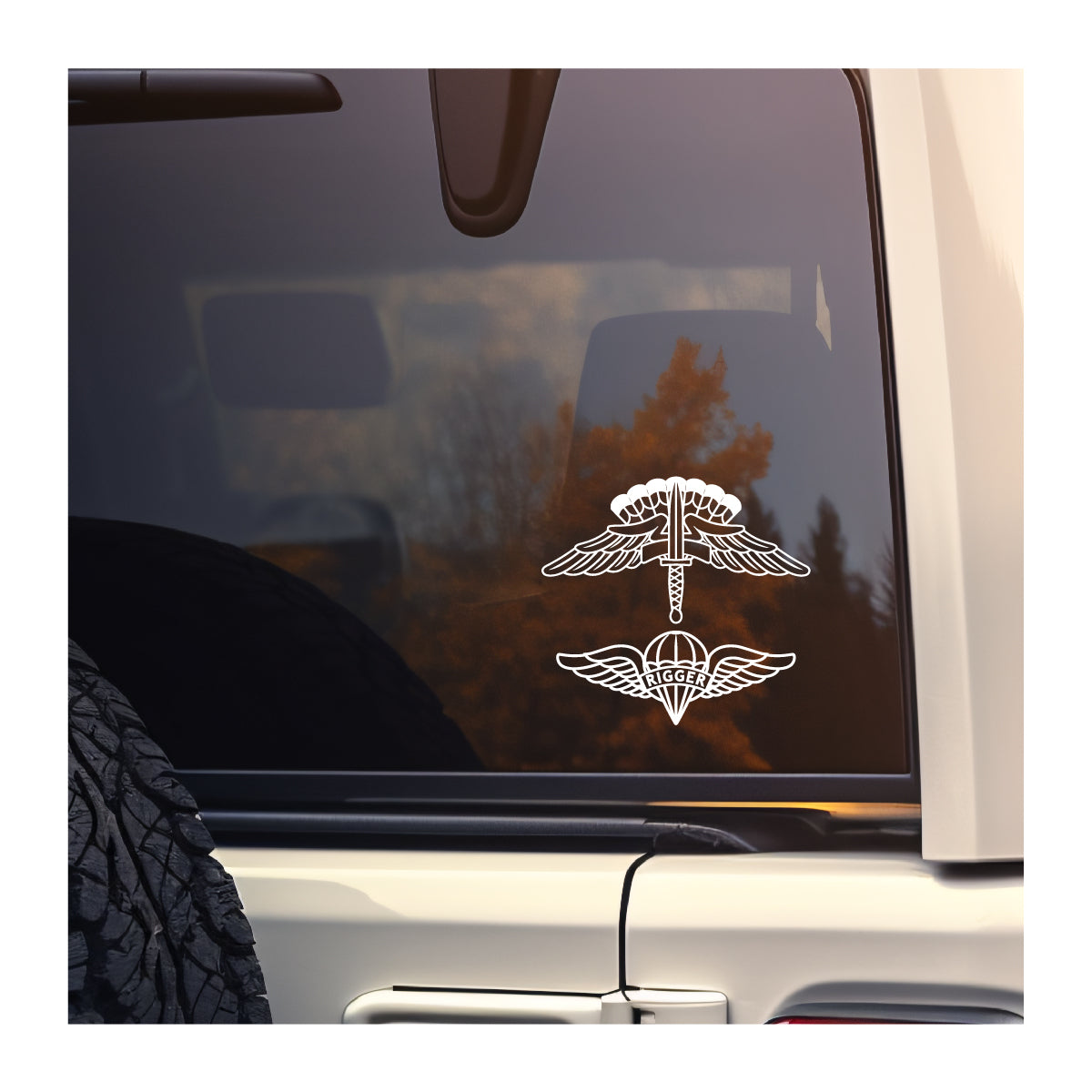 Freefall HALO and Rigger Badges Vinyl Decal