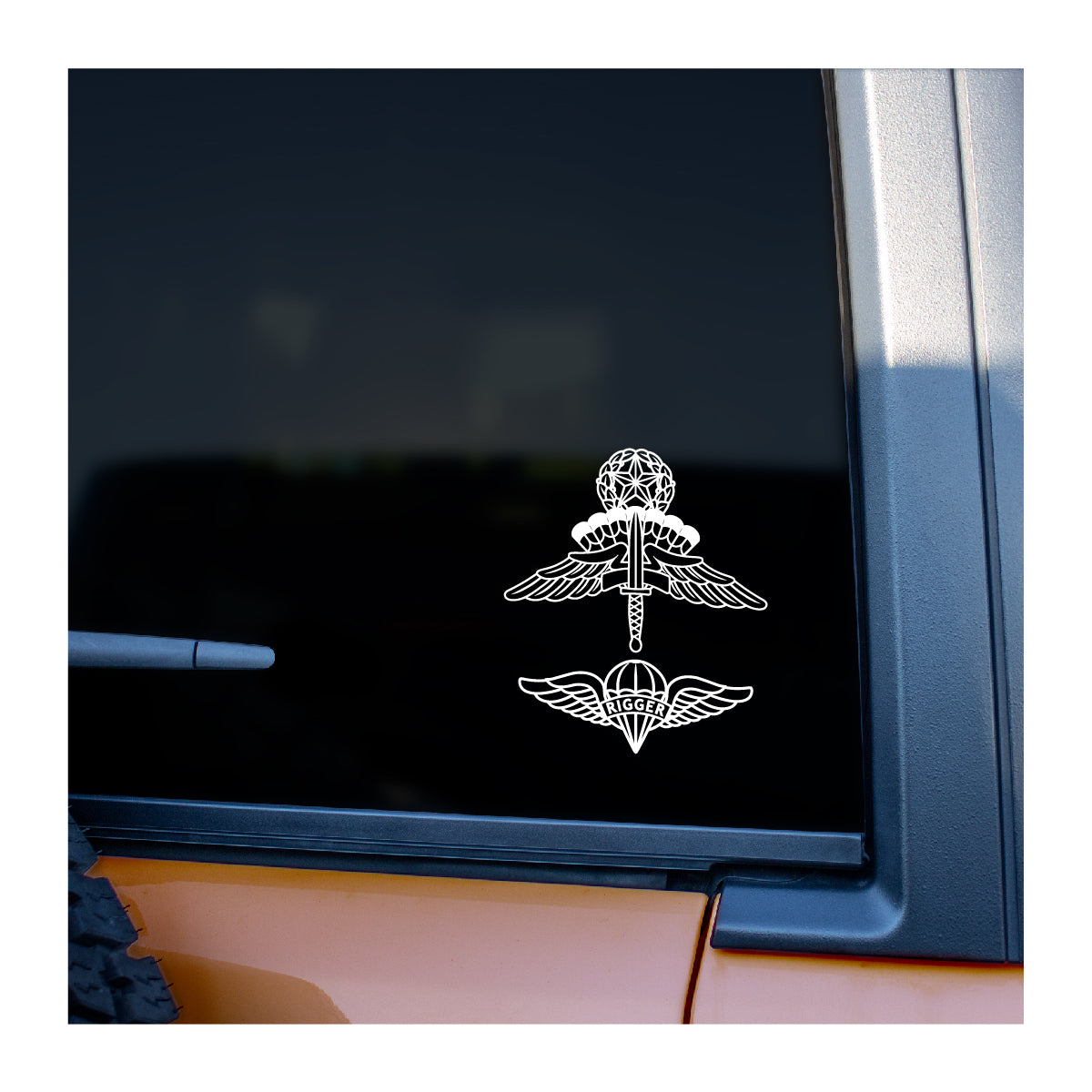 Freefall Jumpmaster HALO and Rigger Badges Vinyl Decal