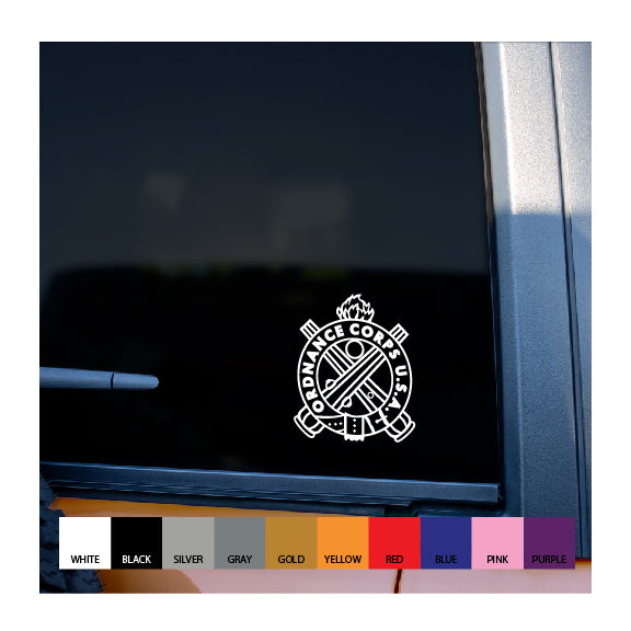 Ordnance Corps insignia vinyl decal