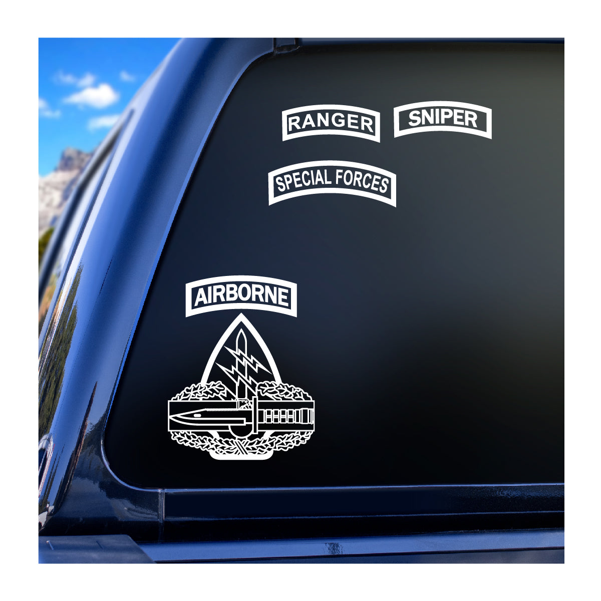 Special Forces and Combat Action Badge CAB vinyl decal