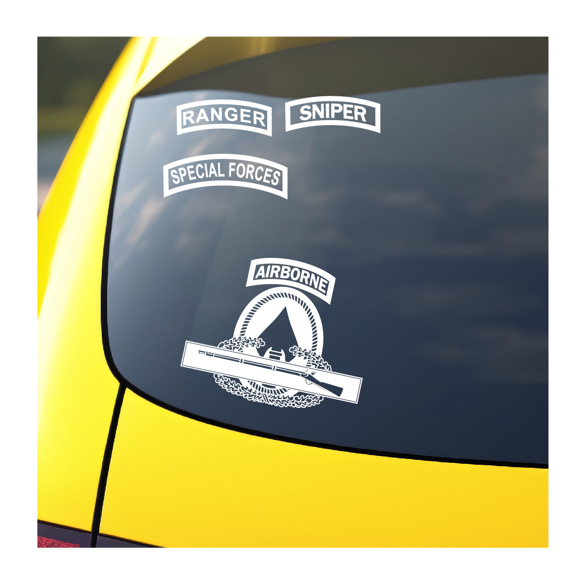 Special Operations Command and Combat Infantry Badge CIB vinyl decal