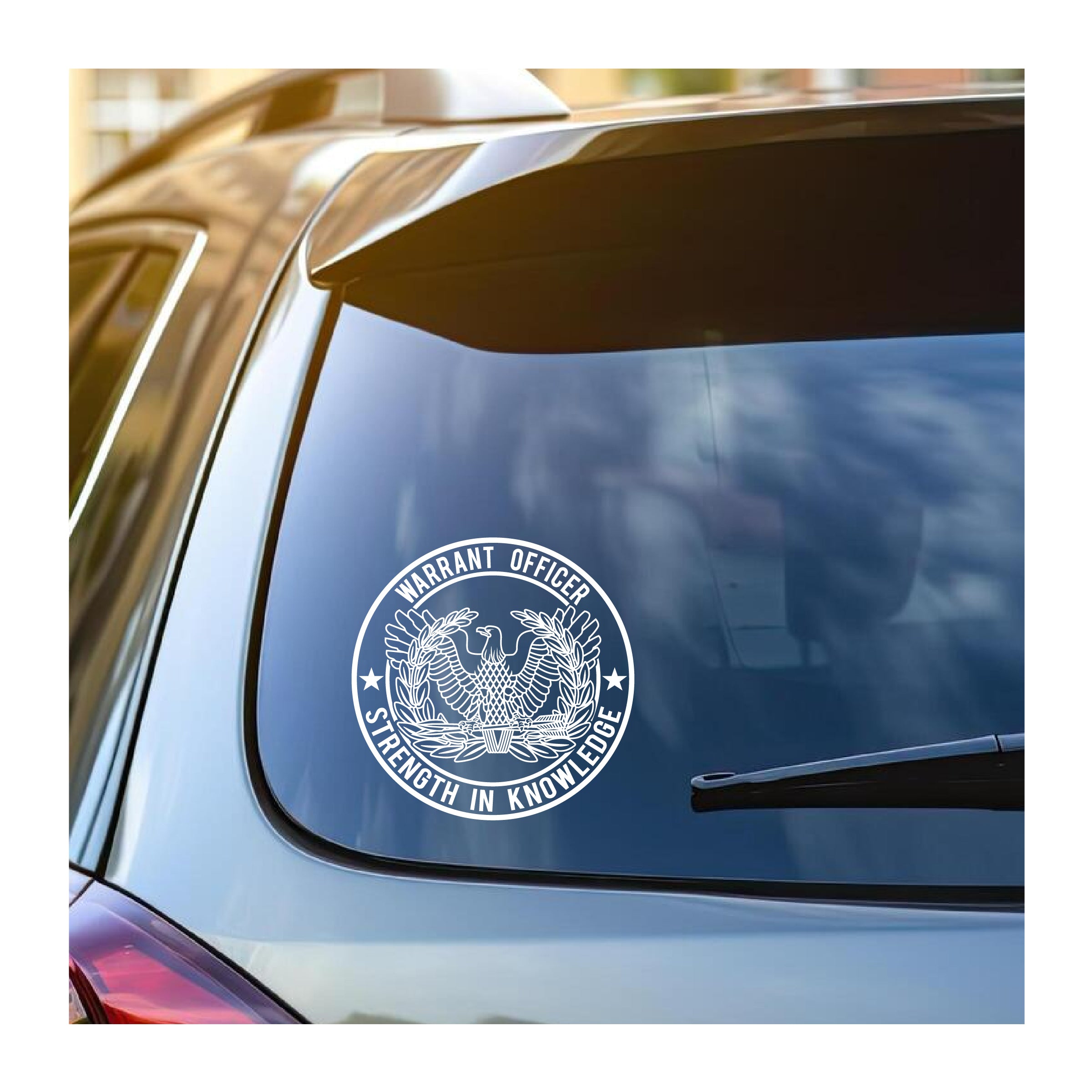 Warrant Officer with Motto Vinyl Decal