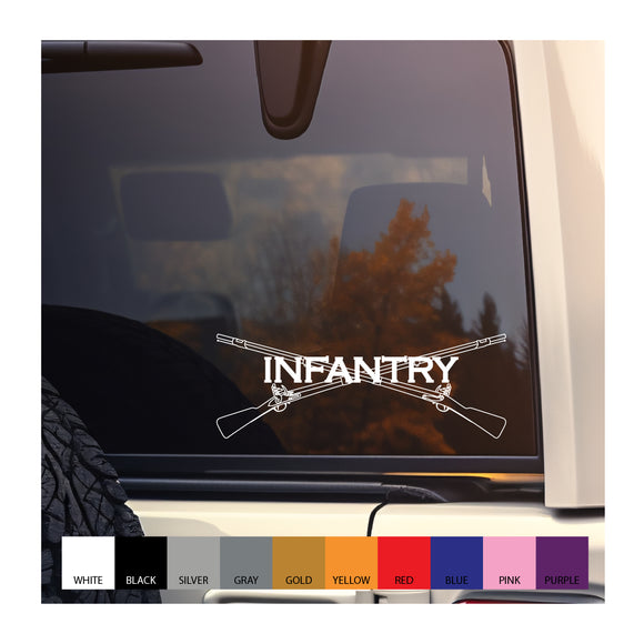 Infantry Crossed Muskets Vinyl Decal