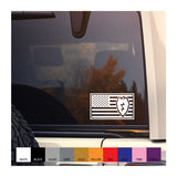 25th Infantry with Flag Vinyl Decal