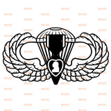 Airborne Basic with Purple Heart vinyl decal