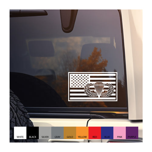 Airborne Flag Vinyl Decal