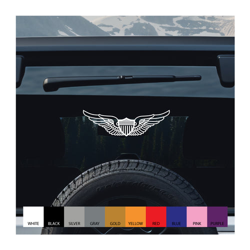 Aviation Aviator Wings Vinyl Decal