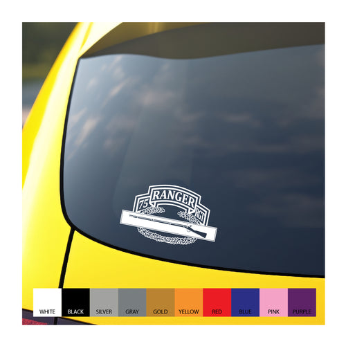 75th Ranger with Combat Infantry Badge (CIB) Vinyl Decal