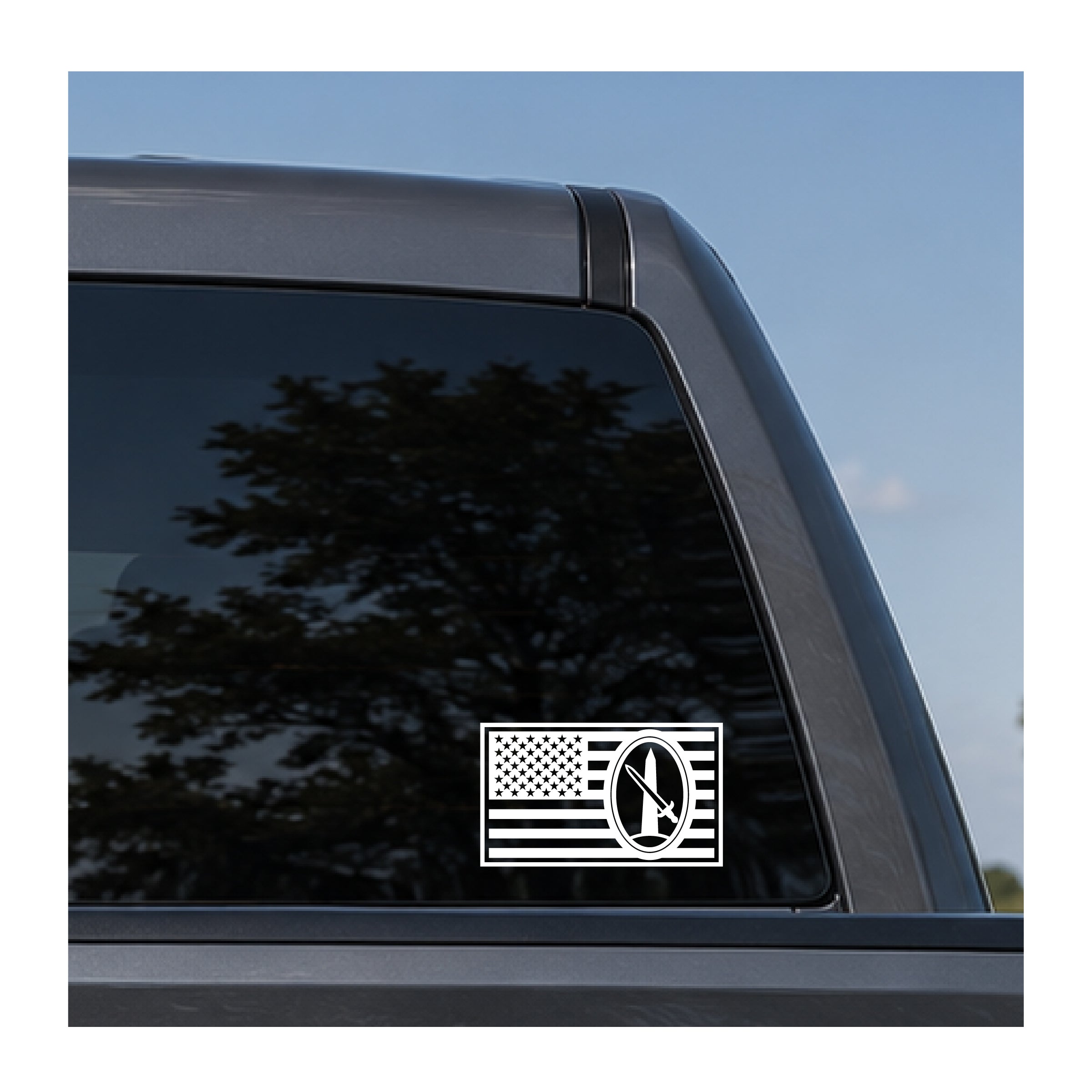 Military District of Washington in US Flag Vinyl Decal