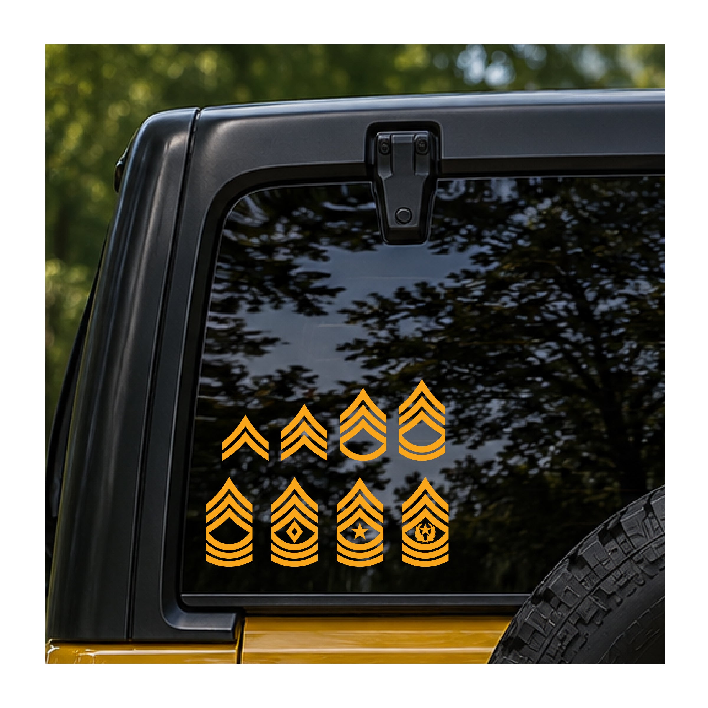 Army NCO Rank Vinyl Decal