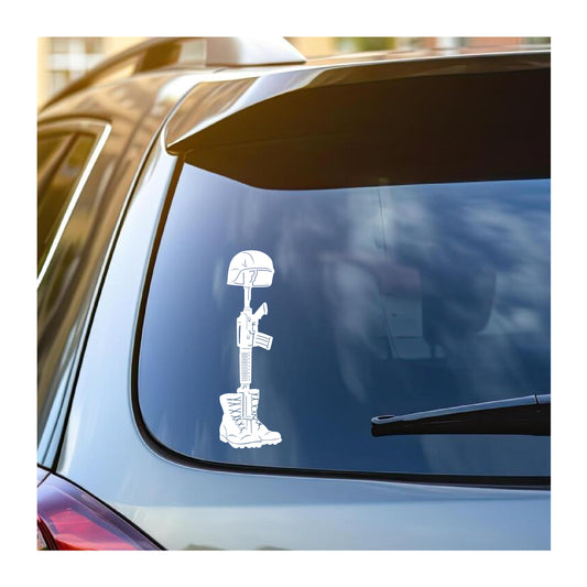 Battle Cross vinyl decal