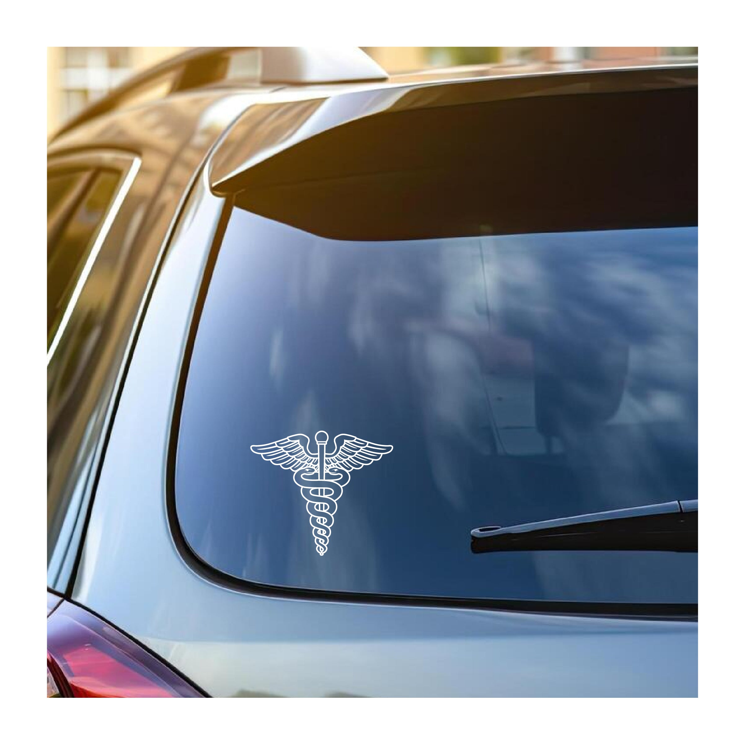 Medical Caduceus Snakes Vinyl Decal
