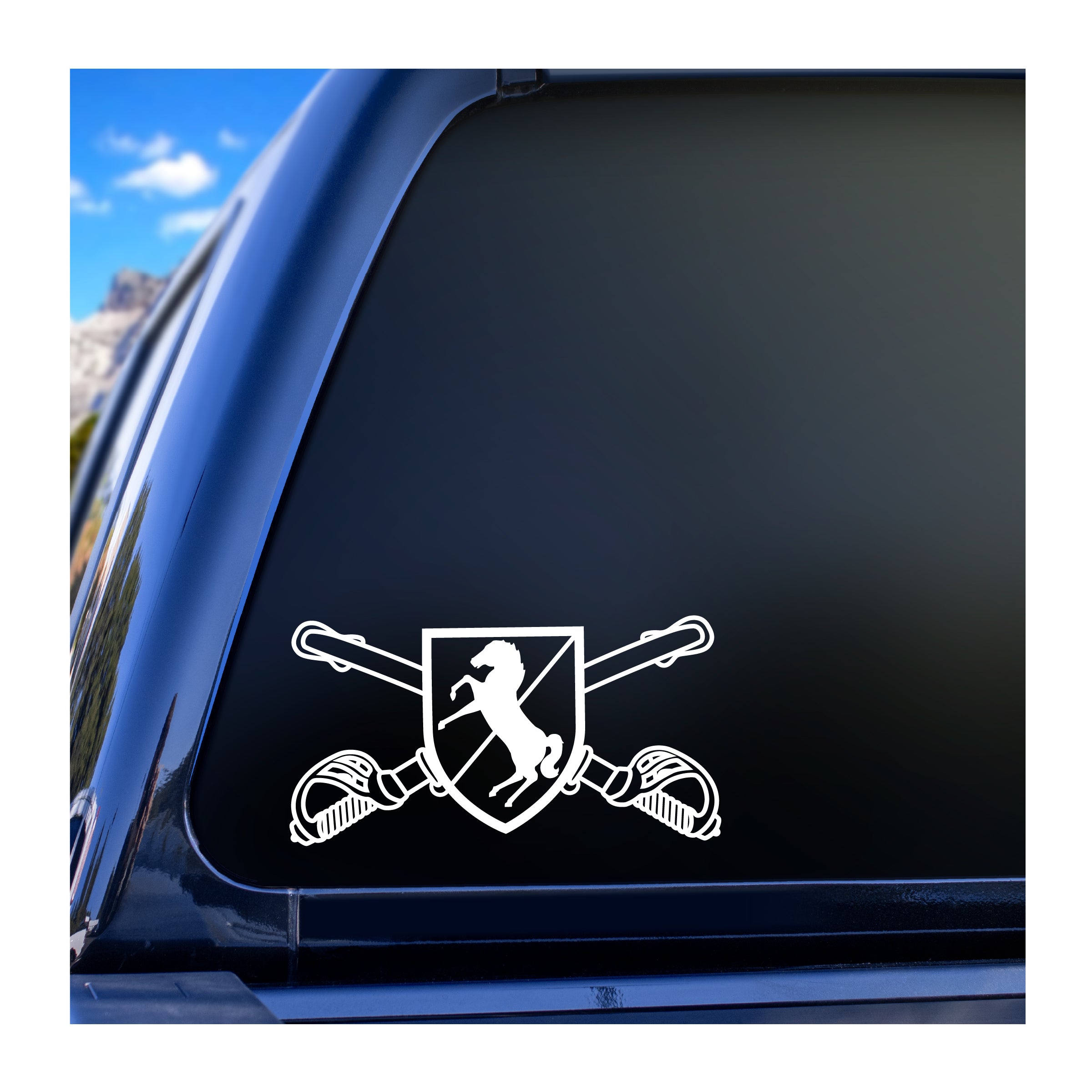 11th Armored Cavalry Regiment Crossed Sabers vinyl decal