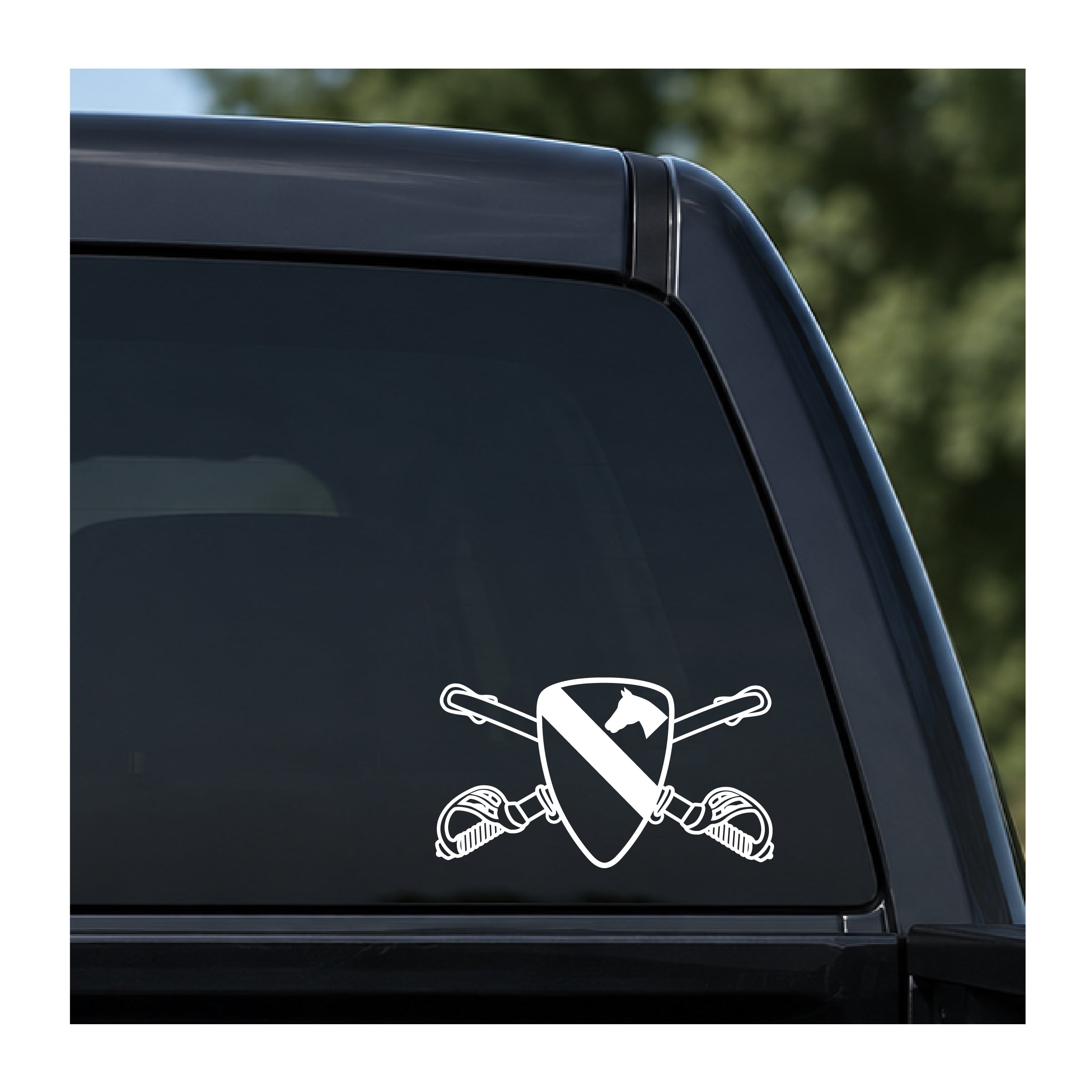 1st Cavalry Crossed Sabers vinyl decal