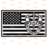 Special Forces Unit Insignia Flag Vinyl Decal