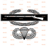 Combat Infantry Badge (CIB) Airborne Vinyl Decal