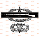 Combat Infantry Badge 2nd (CIB) Airborne Vinyl Decal