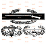 Combat Infantry Badge (CIB) Airborne and Air Assault Vinyl Decal