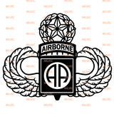 82nd Airborne with Master Wings vinyl decal