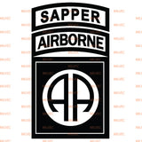 82nd Airborne and Tabs Vinyl Decal